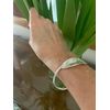 CrownOfRibbons Silver Leaf Bracelet, Bangle for Women, Nature Inspired