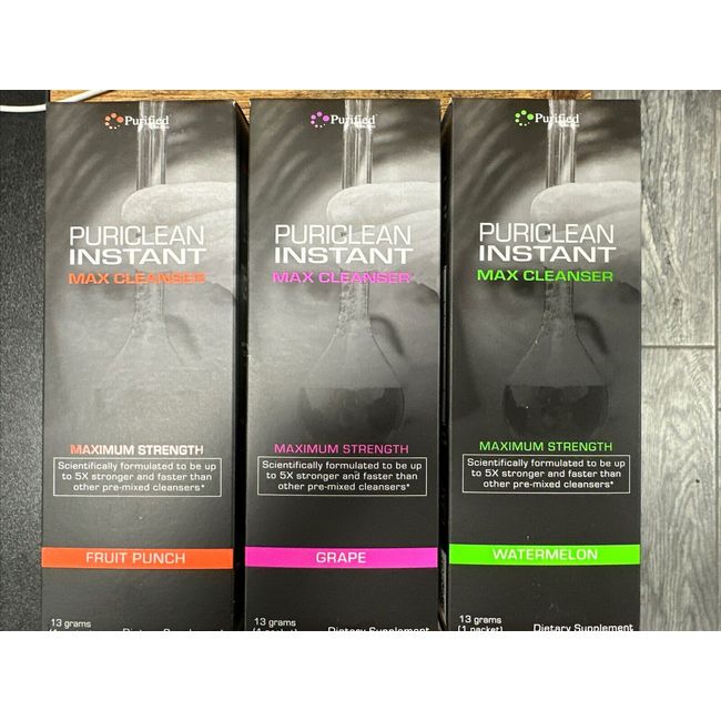 PURICLEAN Instant max cleanser 13g one packet  “Fruit Punch”