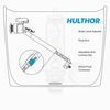 Hulthor Universal Toilet Fill Valve – Quiet Refill, Adjustable Float Arm, Bottom & Side Entry Options, 1/2" Inlet Compatible (Side Entry)