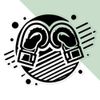Medium 210mm 'Boxing Gloves' Clear Static Window Cling Sticker/Decal (Black) (WC00108190)