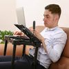 Foldable Laptop Table Tablet Desk Stand Bed Sofa Tray with USB LED & Cooling Fan