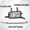 Fog Lights Lamps w/Chrome Trim+Switch+Bu