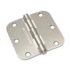 3-1/2" Satin Nickel Finish Door Hinges - 3 Pack, 5/8" Round, Removeable Pin
