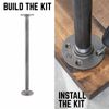 1/2 in. x 18 in. Round Flange Pipe Table Legs - 4 Pack