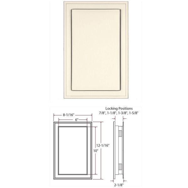 Carriage Light J-Block 021 Beige Sandstone 8x12x¾-1¼” Vinyl Siding Jumbo Mount