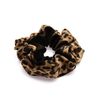 [ヴxante-nu] vingtaine Velour Leopard Pattern Faux Suede Animal Print Simple Office Ruffle Scrunchie Hair Accessories HS – 67 