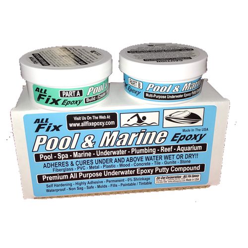 All Fix H20 Underwater EPOXY Putty Pool Surfboard Kayak Marine Repair Cracks Leaks Seal Bond (8 oz. Unit)