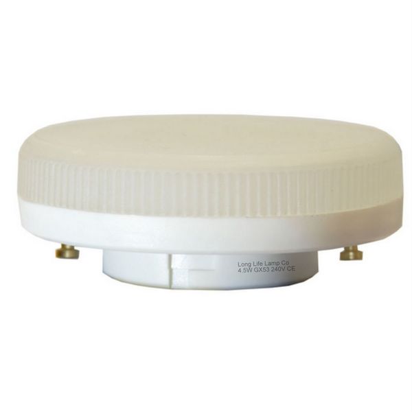 4.5watt GX53 LED Replacement for 40watt CFL Warm White Under Cabinet Light Replacement
