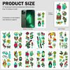 Glow in the Dark Temporary Tattoos, CAYUDEN 12 Sheets Neon Temporary Tattoos UV Face Makeup Fake Tattoos Glow Temporary Tattoos for Women Men Face Stickers Tattoos for Party Bages Festival Accessories