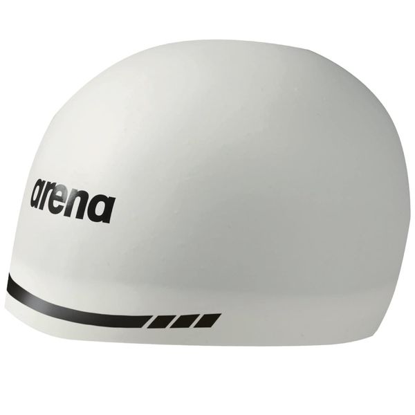 Arena 3D Soft USA Unisex Adult Silicone Swim Cap for Men and Women Swimming Pool Practice and Racing Swim Kit, White, Large