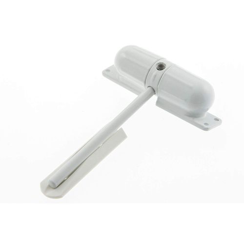 Burg Wachter DCW207 DCW White, Surface Mounted, Spring Loaded Door Closer with 1/2 Hour Fire Rating, Black, Brass, Polished, Satin Chrome