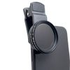 Black Phone Camera Lens Variable ND Filter Neutral Density ND2-ND400 with 37MM Clip