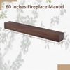 60" Fireplace Mantel Wooden Wall Mounted Floating Shelf 8in Deep Solid Pine Wood