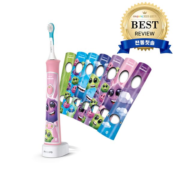 Philips Sonicare Bluetooth Kids Rechargeable Electric Toothbrush for Ages 3+, HX6351/44