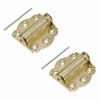 (2-Pack) Adjustable Screen Door Hinge Hardware Self Closing Polished Brass