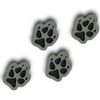 Toejamr Stomp Pads - 4 Puppy Paws - Gray