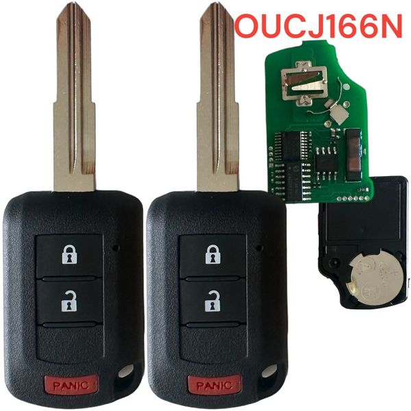2 for 2016 2017  Mitsubishi Lancer Remote Key Fob Keyless Entry