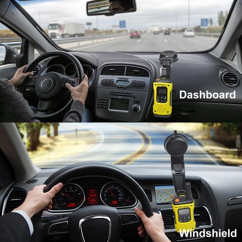 UAYESOK Walkie Talkie Car Mount Radio Suction Cup Holder Car for Automobile Dashboard Windshield for Motorola Baofeng Kenwood Icom Midland Retevis Sepura Handheld Two Way Radio Upgrade Waterfall Style