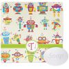 YouCustomizeIt Personalized Rocking Robots Washcloth