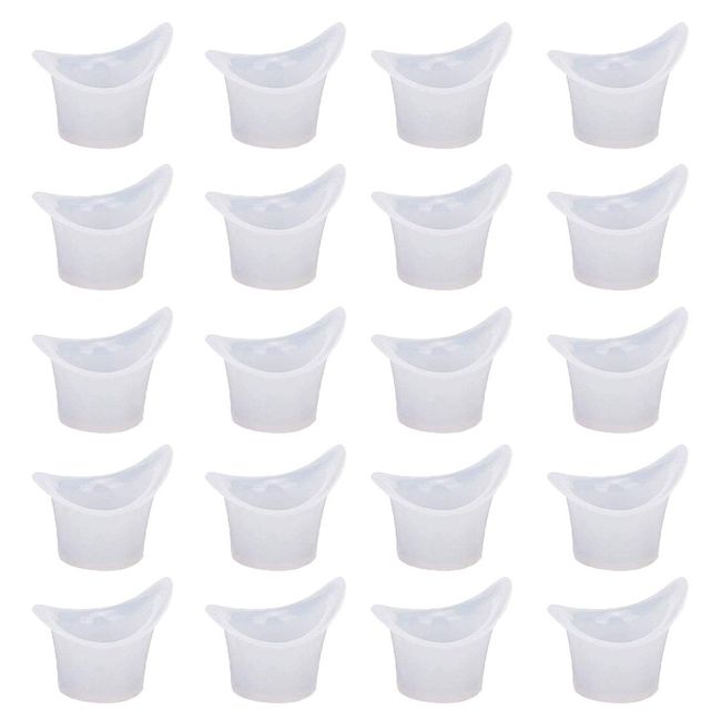 LUCKYBEE 20pcs Graduated Eye Cups Eyewash Containers Reusable Washable Eye Wash Cleaning Cups Silicone