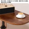 Aeroor Side Table, Elevating Type, Adjustable Height, Insert, Side Table, Bedside Table, Nursing Care Table, Portable, Easy Assembly, Space Saving, Slim, Multifunctional, Night Table, Small, Living