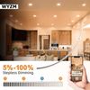 6Pack 4 Inch 5 CCT 9W Ultra-Thin LED Recessed Lighting with Junction Box,US Ship
