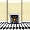 MyTinyWorld Dolls House Miniature Yellow Roses Wallpaper