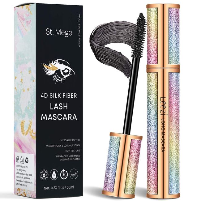 4D Silk Fiber Lash Mascara for Natural Waterproof Smudge-Proof
