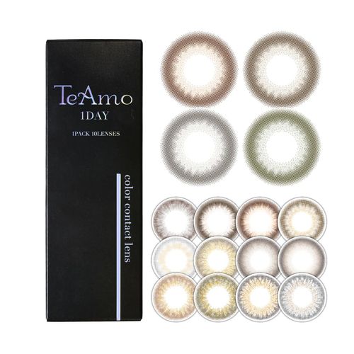 カラコン ティアモ TeAmo ワンデー【度あり】14.5mm 1DAY ルアベージュ【10枚入り】_-5.50