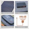 40W Foldable Solar Panel Portable Solar Charger USB Port Solar Cable Adapter Kit