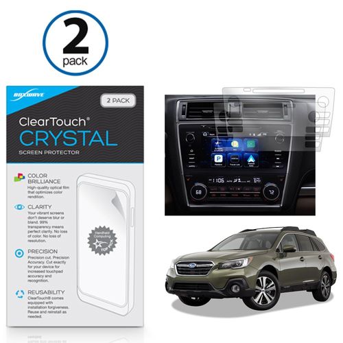 BoxWave Screen Protector Compatible with Subaru 2018 Outback Display (8 in) - ClearTouch Crystal (2-Pack), HD Film Skin - Shields from Scratches