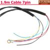 ETUKER 7Pin Pre-Wired Socket with 1.9M Cable,Trailer Socket Metal (7MS)