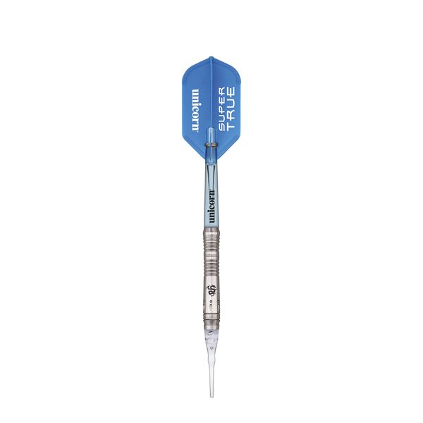Unicorn Super True 90% Tungsten Soft Tip Darts, silver, 18G UK