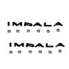 2Pc 1964 64 Impala Quarter Panel Emblems 3D Badge Letters Nameplate Replacement for Impala (Gloss Black)