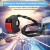 Motorcycle Handlebar Mount Switch, Universal 12V 10A 7/8inch Mount LED Headlight On/Off Switch with Button(Red) motorcycle light switch