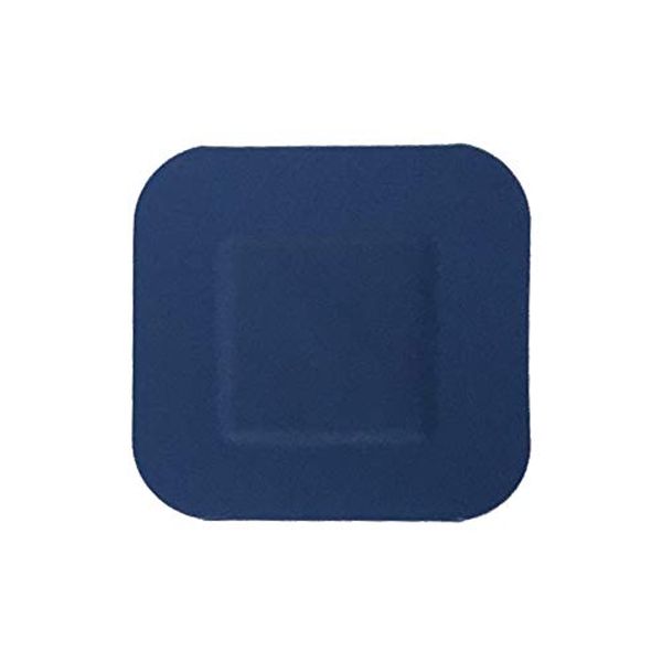 25 X STEROCHEF STERILE Catering Kitchen Blue DETECTABLE WASHPROOF First AID PLASTERS Square 4CM X 4CM