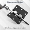 HOSOM 6 Pack Rounded Door Hinges 3.5 x 3.5 inch 1/4 Radius Matte Black.