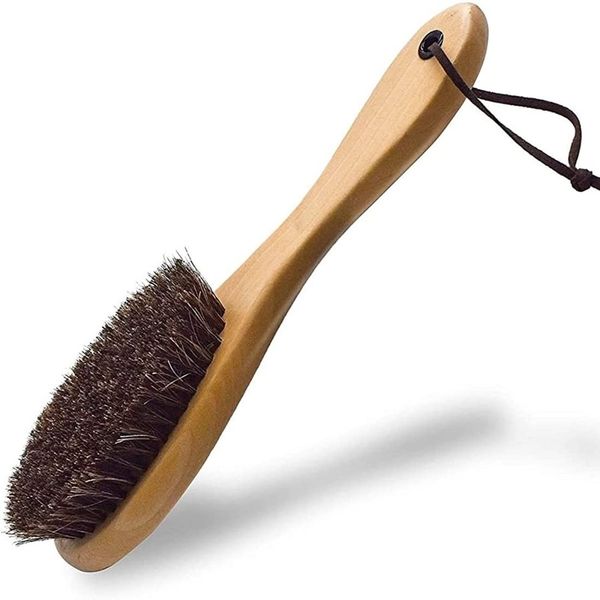 Yartar Clothes Brush, Natural Horse Hair, Pilling Remover, Suit Brush, Pollen Protection, Shoe Brush, Dust Removal, Kimono Cleaning Brush, Comforter, Coat, Cashmere, Wool Brush