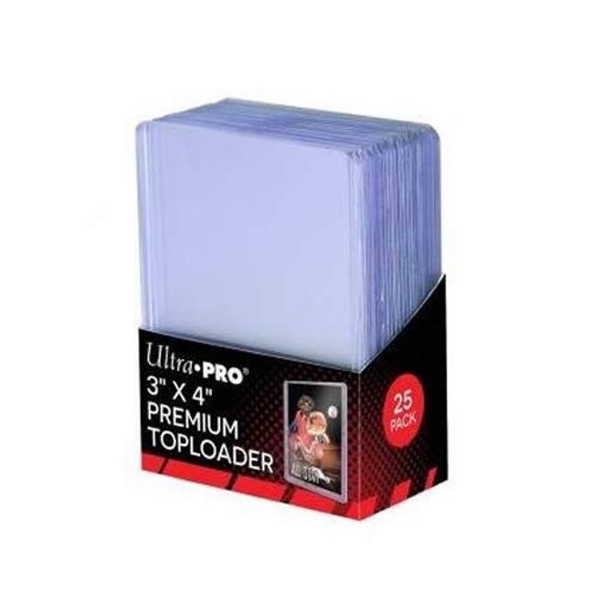 Ultra Pro 3" x 4" Super Clear Premium Toploader Card Protector | 25-Count per Pack | 1-Pack