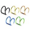 Treuheld® Ear Cuff with 2 Rings | Ear Cuff in 5 Colours, Stainless Steel