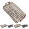 Nikou Tea Tray Rectangular Double Layer Drainage Rack Tea Serving Tray for Parties Coffee Table Kitchen