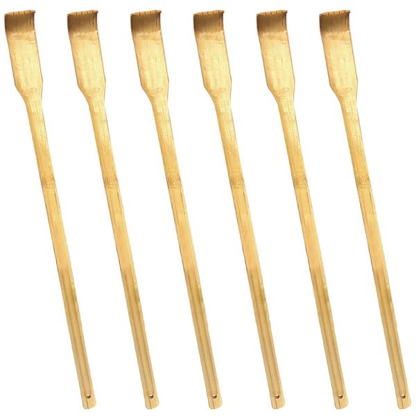 ArtCreativity Wooden Backscratchers for Kids and Adults, Set of 6, Instant Relief from Itching, Wooden Material, Stocking Stuffers for Kids, Unique Gag Gifts for Adults