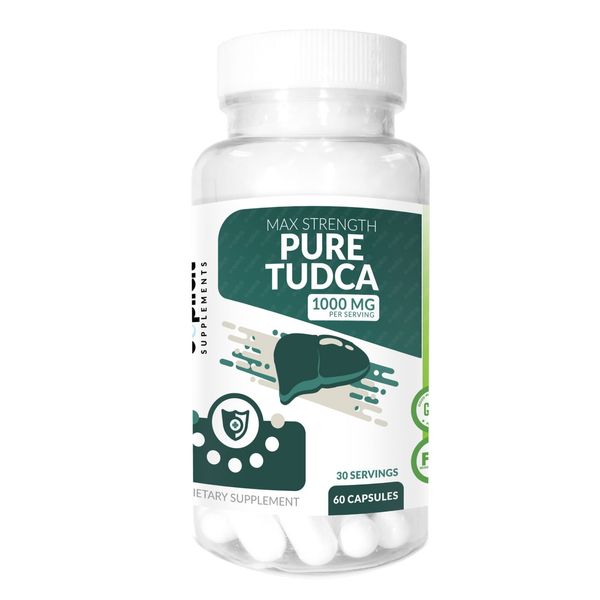 Max Strength Pure TUDCA 1000mg per Serving (60 Capsules) by explicit Supplements