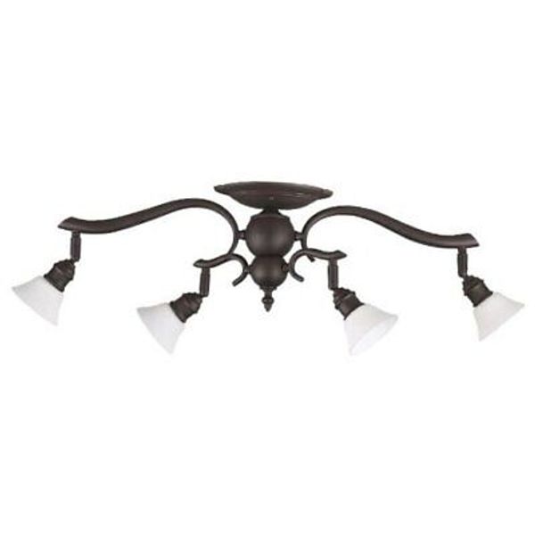 IT217A04ORB10 Addison 4-Light Dropped Track Lighting with Flat Opal 4 Light