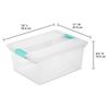 Sterilite 64 Quart Latching Storage Tote Box (6 Pack) + Deep Clip Box (4 Pack)