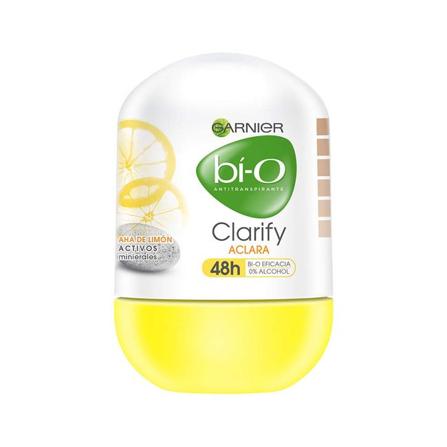 Garnier bi-o Clarify Roll On Antiperspirant Deodorant 48 Hour Protection - 50mL/1.69 fl oz (3 bottles)