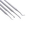 Nail Debris Remover, Nail Debris Removal, Intrusion Nail Tool, Stainless Steel, Nail Gaps, Garbage Remover, Hands, Fingers, Toes (Set of 4)