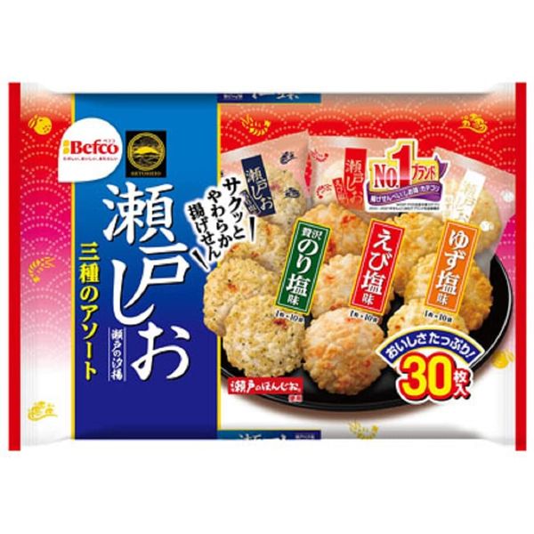 Kuriyama Rice Confeca Seto no Shioage Assortment, Pack of 30