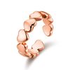 Philip Jones Rose Gold Plated Adjustable Heart Band Ring