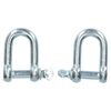 AB Tools 8mm Galvanised Dee D Shackle 4 Pack Chandlery Marine Rigging Shackle